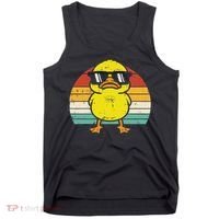 Rubber Duck Sunglasses Sunset Retro Duckling Tank Top thumb 0