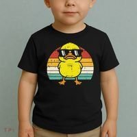 Rubber Duck Sunglasses Sunset Retro Duckling Toddler T-Shirt thumb 2