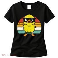 Rubber Duck Sunglasses Sunset Retro Duckling Women's T-Shirt thumb 0