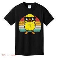 Rubber Duck Sunglasses Sunset Retro Duckling Kids T-Shirt thumb 0