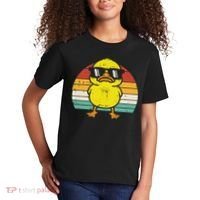 Rubber Duck Sunglasses Sunset Retro Duckling Kids T-Shirt thumb 2