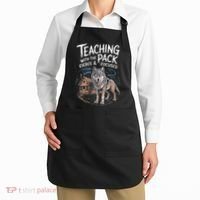 Retro Dire Spirit Even Wolf Teaching A Pack Book Reading Apron thumb 2