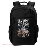Retro Dire Spirit Even Wolf Teaching A Pack Book Reading Backpack thumb 0