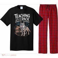 Retro Dire Spirit Even Wolf Teaching A Pack Book Reading Pajama Set thumb 0