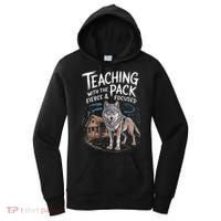Retro Dire Spirit Even Wolf Teaching A Pack Book Reading Women's Hoodie thumb 0
