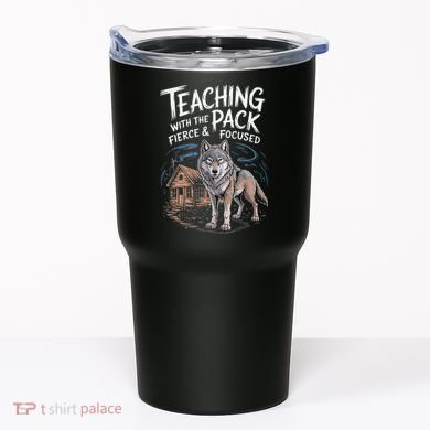 Retro Dire Spirit Even Wolf Teaching A Pack Book Reading Tumbler