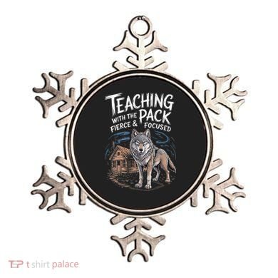 Retro Dire Spirit Even Wolf Teaching A Pack Book Reading Ornament