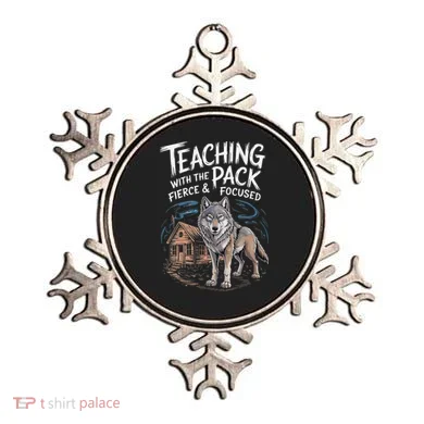 Retro Dire Spirit Even Wolf Teaching A Pack Book Reading Ornament