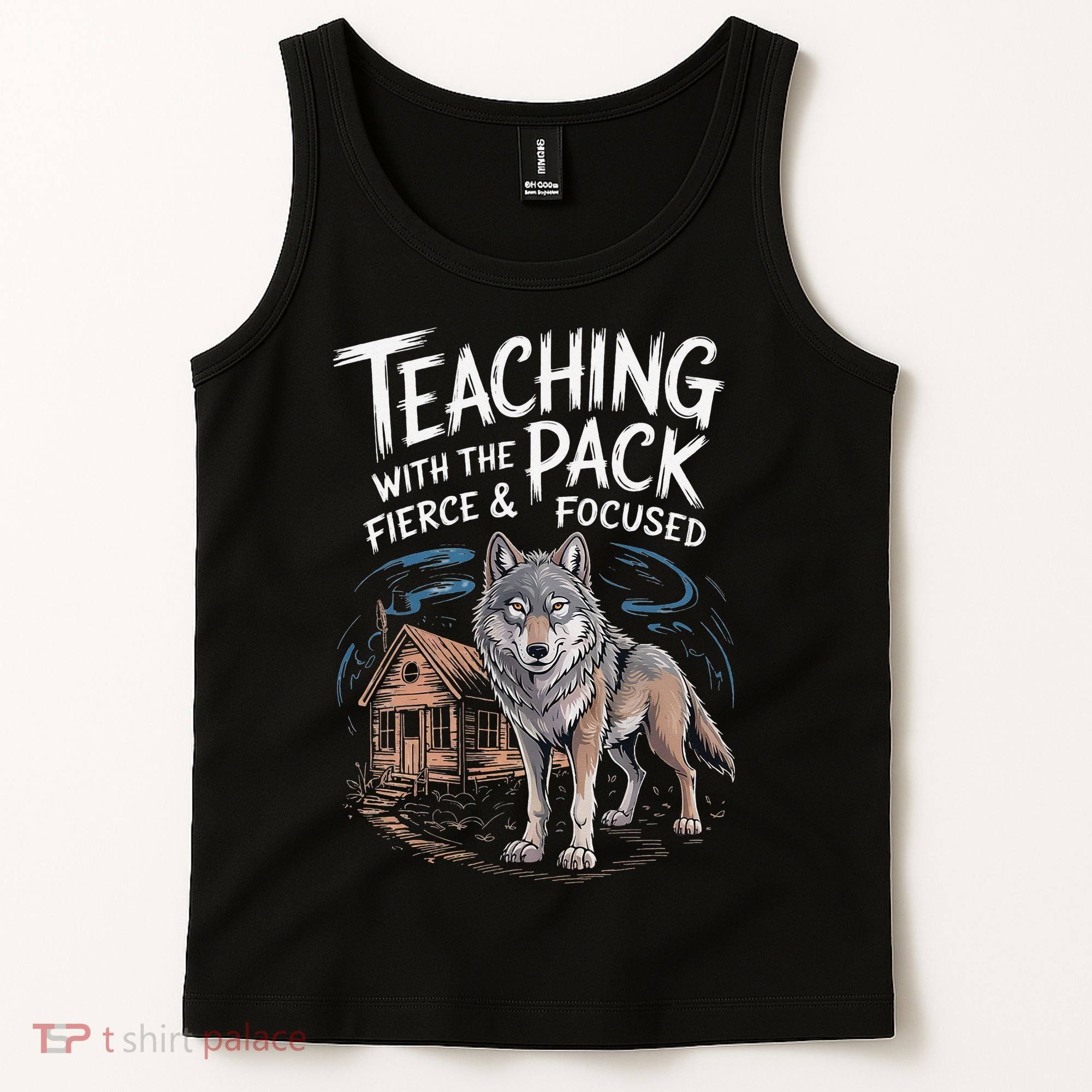 Retro Dire Spirit Even Wolf Teaching A Pack Book Reading Tank Top