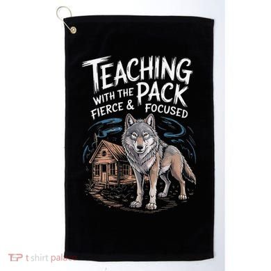 Retro Dire Spirit Even Wolf Teaching A Pack Book Reading Golf Towel
