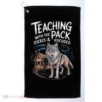 Retro Dire Spirit Even Wolf Teaching A Pack Book Reading Golf Towel thumb 0