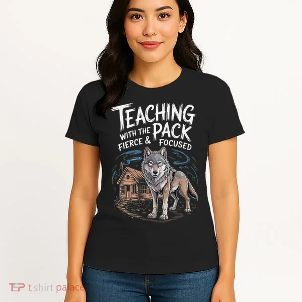 Retro Dire Spirit Even Wolf Teaching A Pack Book Reading Women's T-Shirt