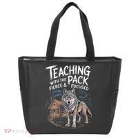 Retro Dire Spirit Even Wolf Teaching A Pack Book Reading Tote Bag thumb 0