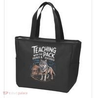 Retro Dire Spirit Even Wolf Teaching A Pack Book Reading Tote Bag thumb 3
