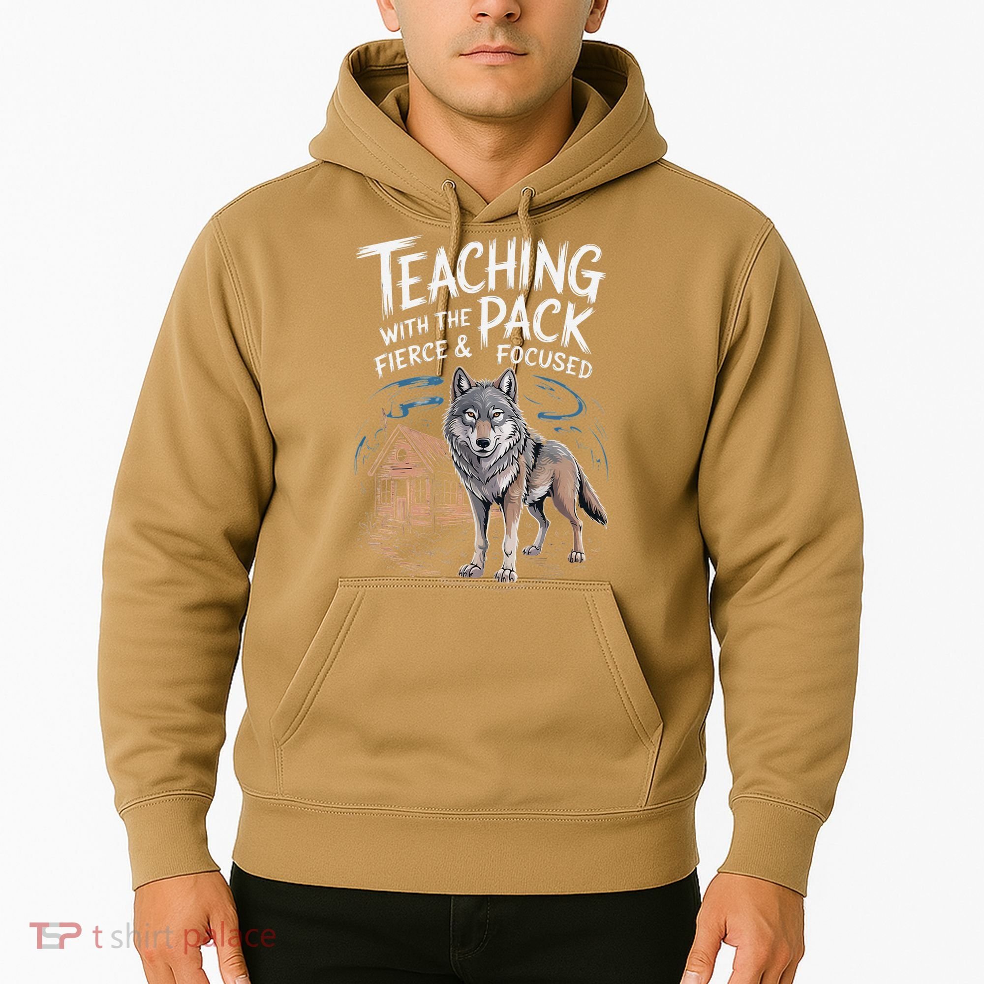 Retro Dire Spirit Even Wolf Teaching A Pack Book Reading Hoodie