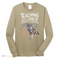 Retro Dire Spirit Even Wolf Teaching A Pack Book Reading Long Sleeve Shirt thumb 0