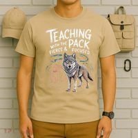 Retro Dire Spirit Even Wolf Teaching A Pack Book Reading T-Shirt thumb 6
