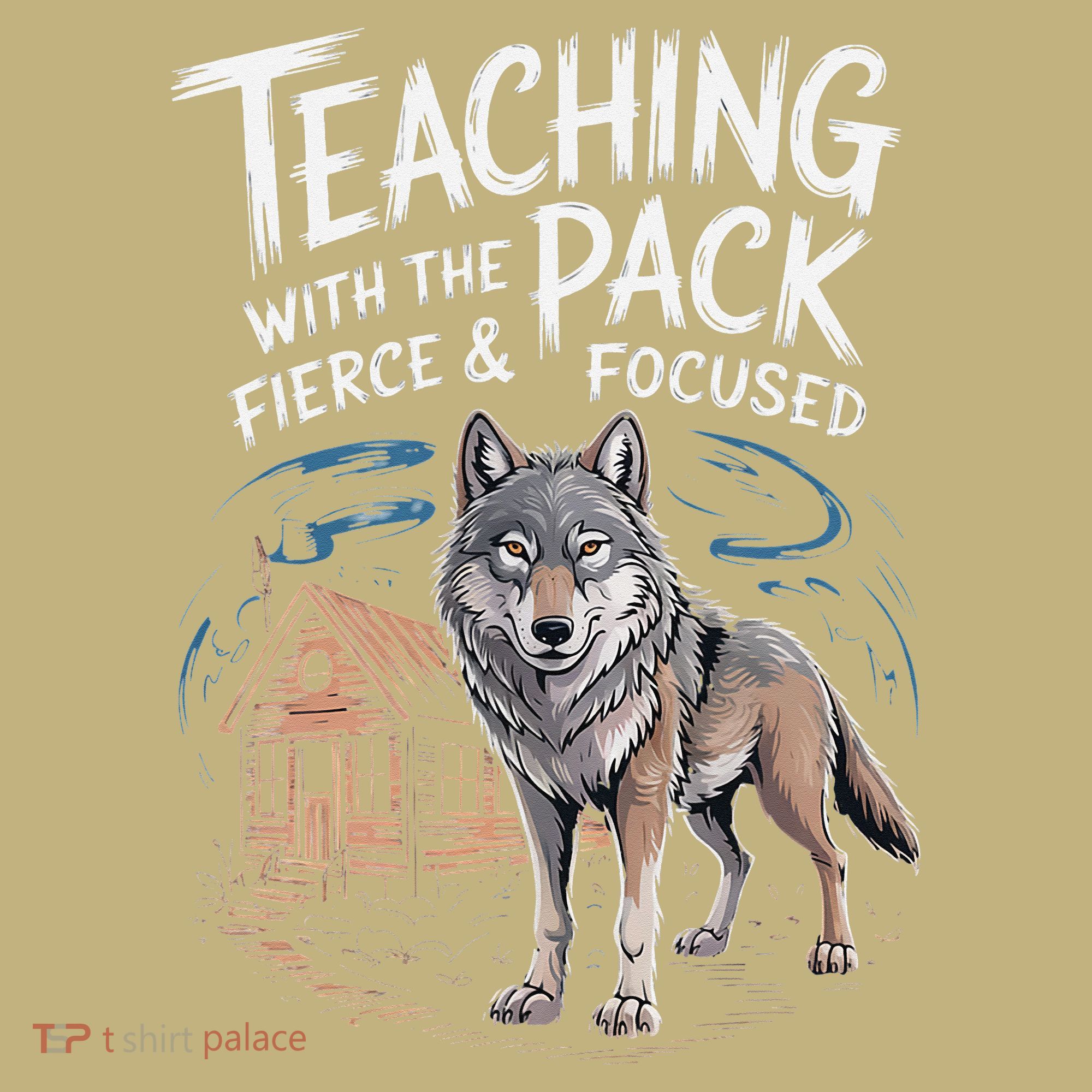 Retro Dire Spirit Even Wolf Teaching A Pack Book Reading T-Shirt