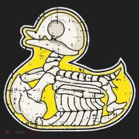 Rubber Duck Skeleton Lazy Halloween Costume Funny Ducky Women's Sweatshirt thumb 2