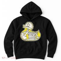Rubber Duck Skeleton Lazy Halloween Costume Funny Ducky Hoodie thumb 0