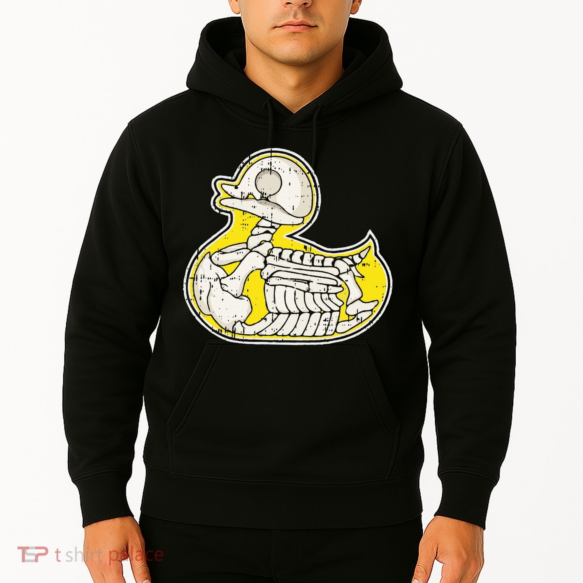 Rubber Duck Skeleton Lazy Halloween Costume Funny Ducky Hoodie
