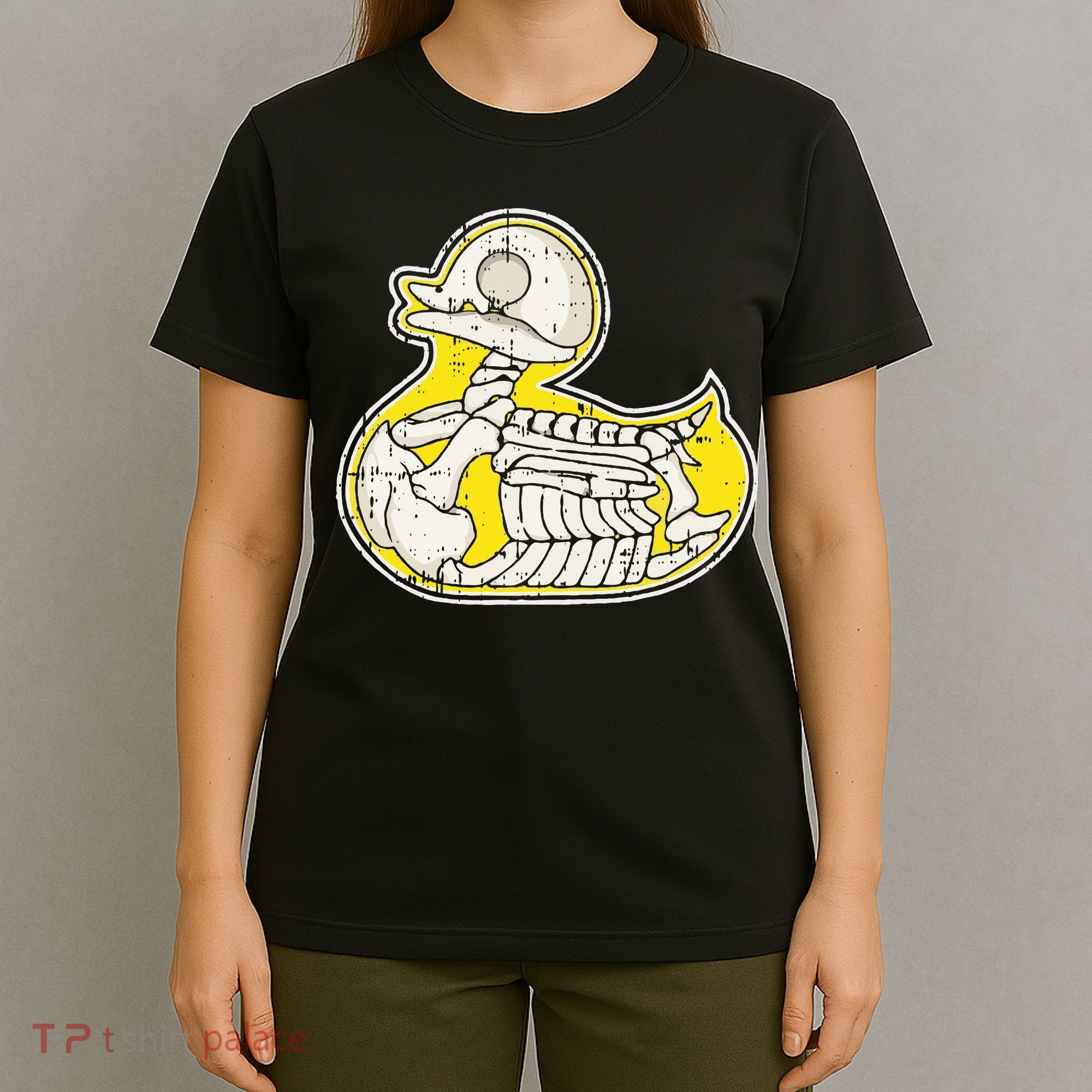 Rubber Duck Skeleton Lazy Halloween Costume Funny Ducky T-Shirt
