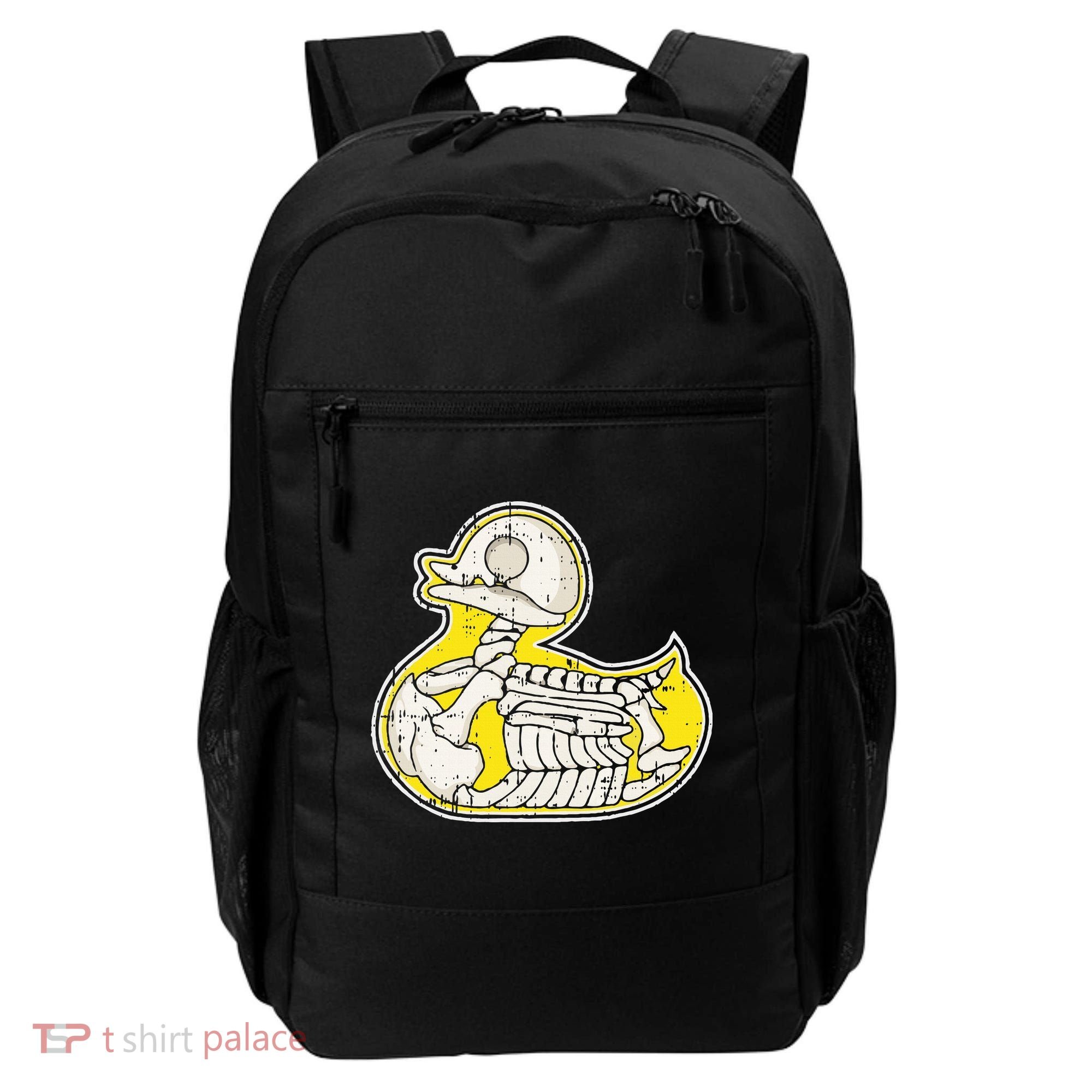 Rubber Duck Skeleton Lazy Halloween Costume Funny Ducky Backpack