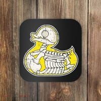 Rubber Duck Skeleton Lazy Halloween Costume Funny Ducky Coaster thumb 0
