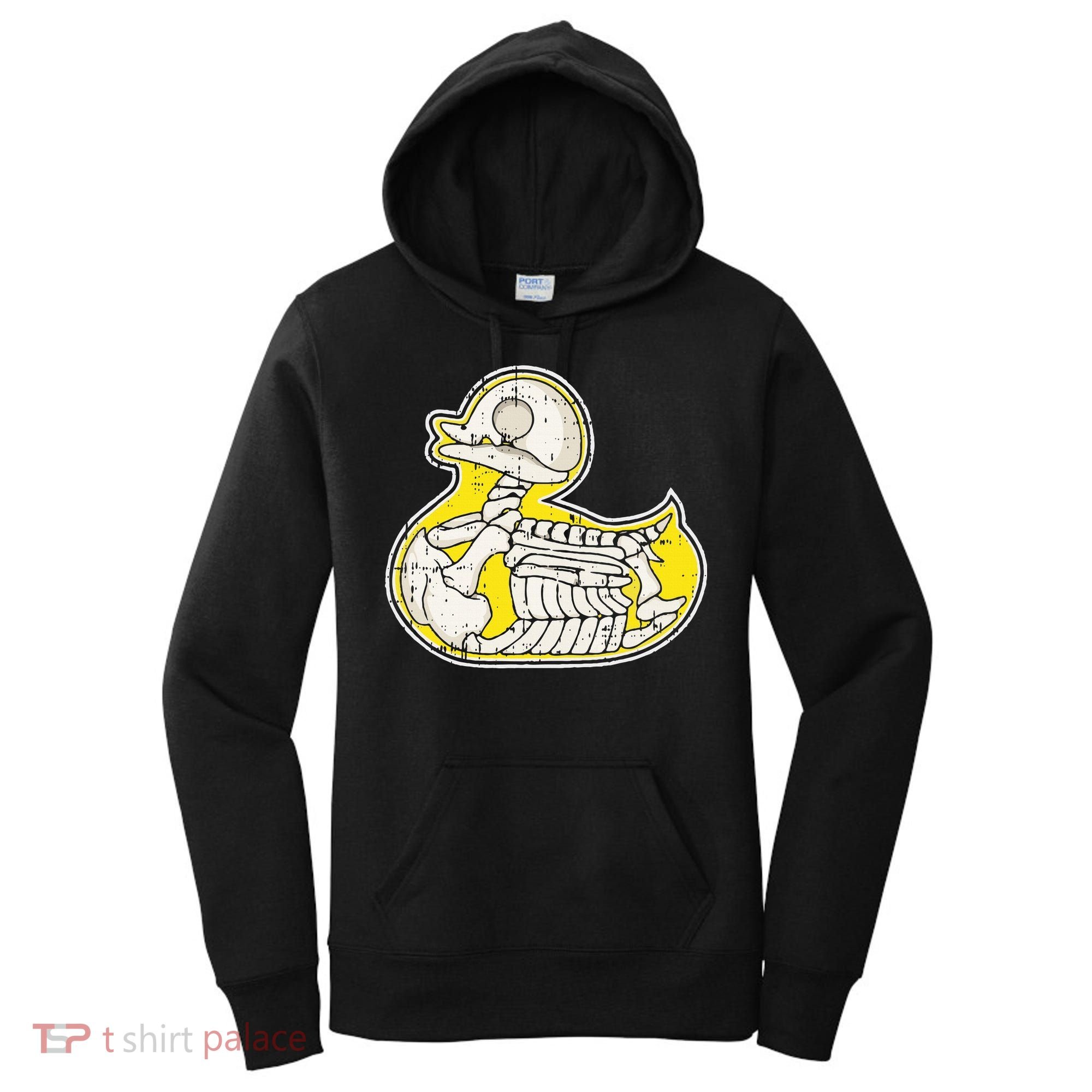 Rubber Duck Skeleton Lazy Halloween Costume Funny Ducky Women's Hoodie