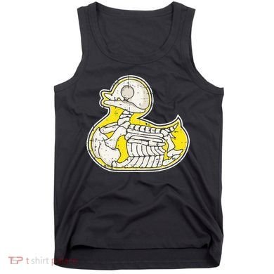 Rubber Duck Skeleton Lazy Halloween Costume Funny Ducky Tank Top