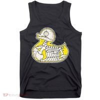 Rubber Duck Skeleton Lazy Halloween Costume Funny Ducky Tank Top thumb 0