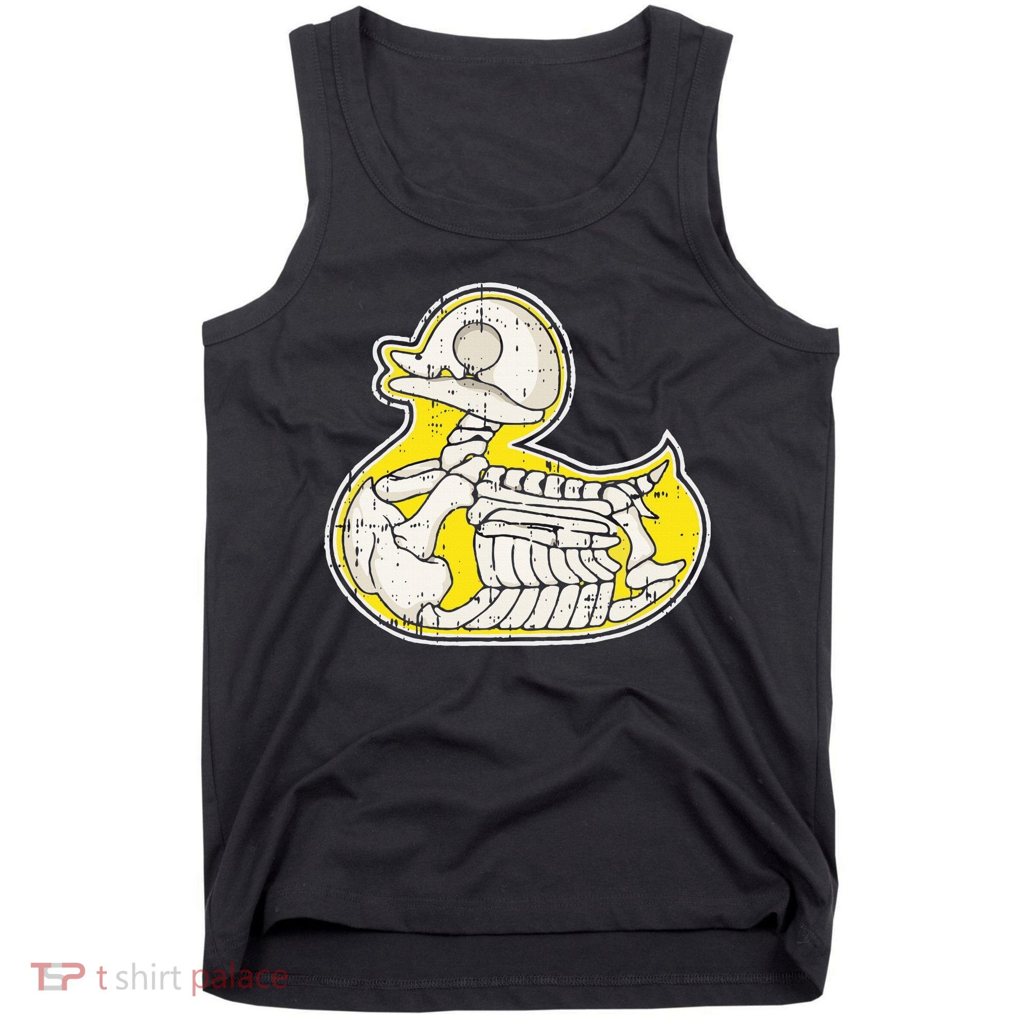 Rubber Duck Skeleton Lazy Halloween Costume Funny Ducky Tank Top