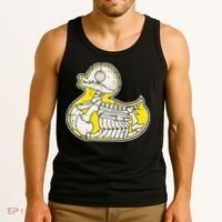 Rubber Duck Skeleton Lazy Halloween Costume Funny Ducky Tank Top thumb 3