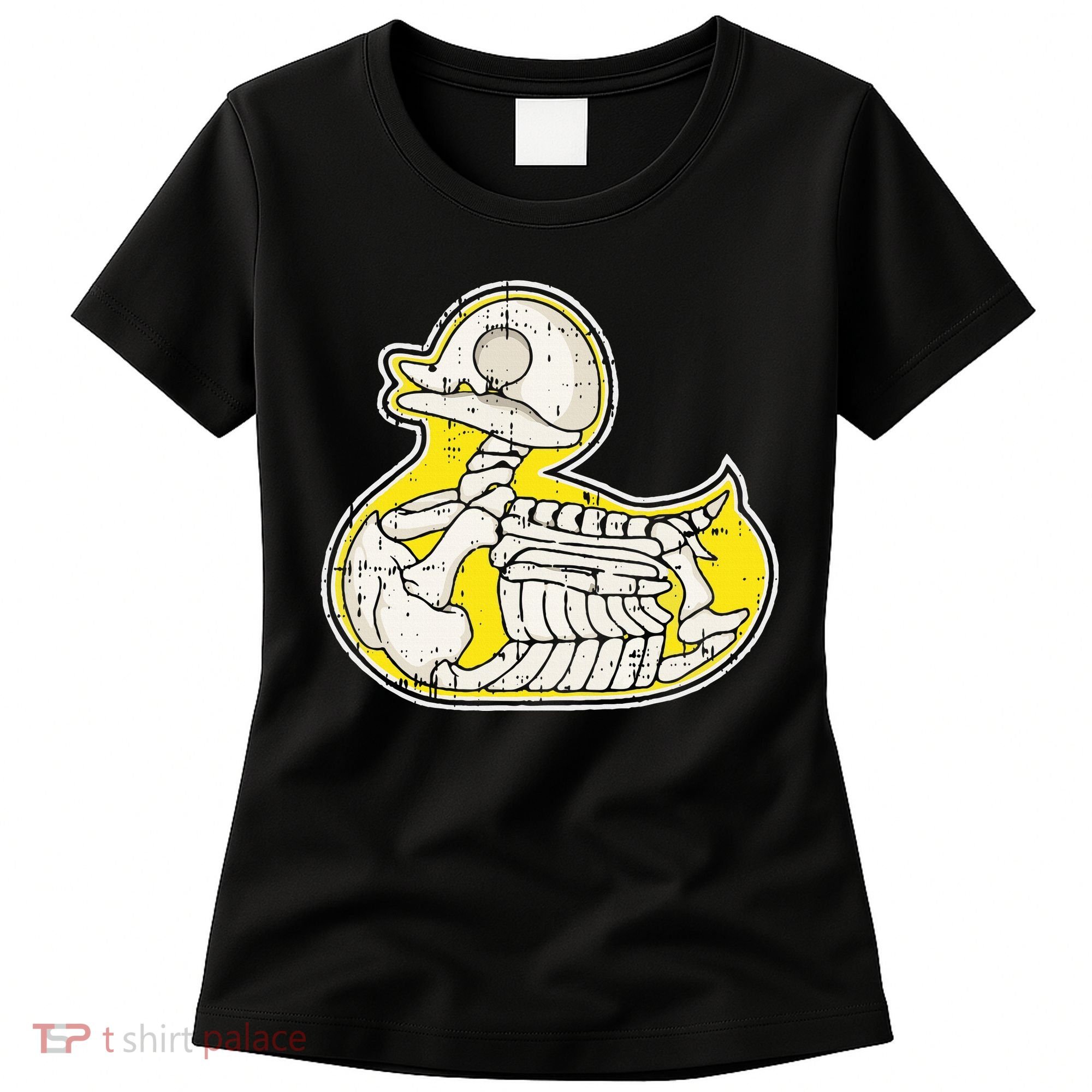 Rubber Duck Skeleton Lazy Halloween Costume Funny Ducky Women's T-Shirt