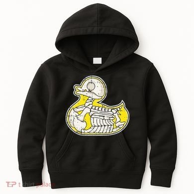 Rubber Duck Skeleton Lazy Halloween Costume Funny Ducky Kids Hoodie