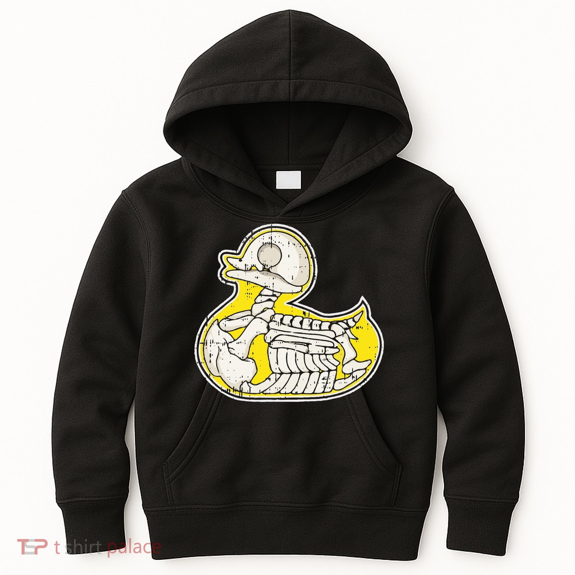 Rubber Duck Skeleton Lazy Halloween Costume Funny Ducky Kids Hoodie