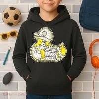 Rubber Duck Skeleton Lazy Halloween Costume Funny Ducky Kids Hoodie thumb 2
