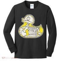 Rubber Duck Skeleton Lazy Halloween Costume Funny Ducky Kids Long Sleeve Shirt thumb 0