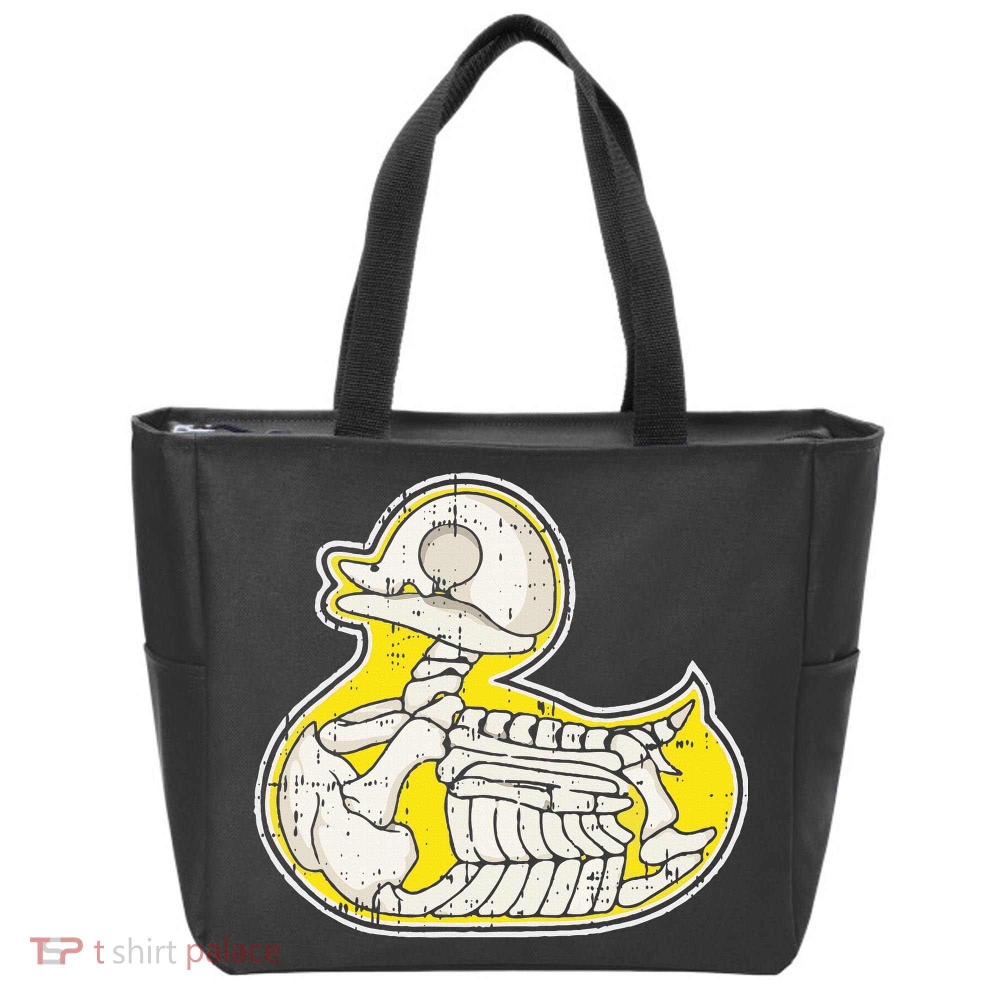 Rubber Duck Skeleton Lazy Halloween Costume Funny Ducky Tote Bag