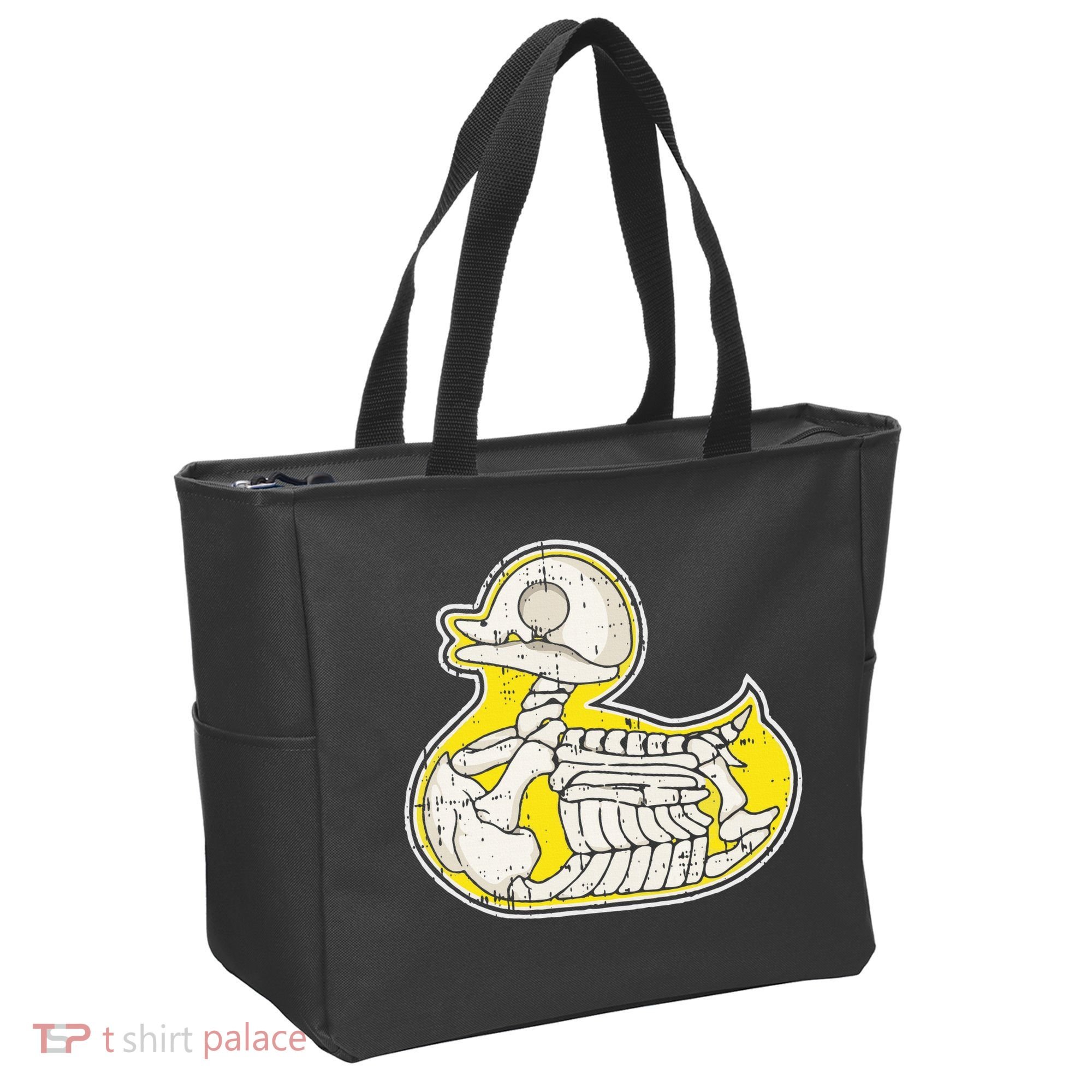 Rubber Duck Skeleton Lazy Halloween Costume Funny Ducky Tote Bag