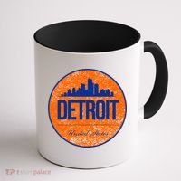Retro Detroit Skyline Logo Coffee Mug thumb 1