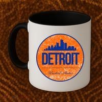Retro Detroit Skyline Logo Coffee Mug thumb 2