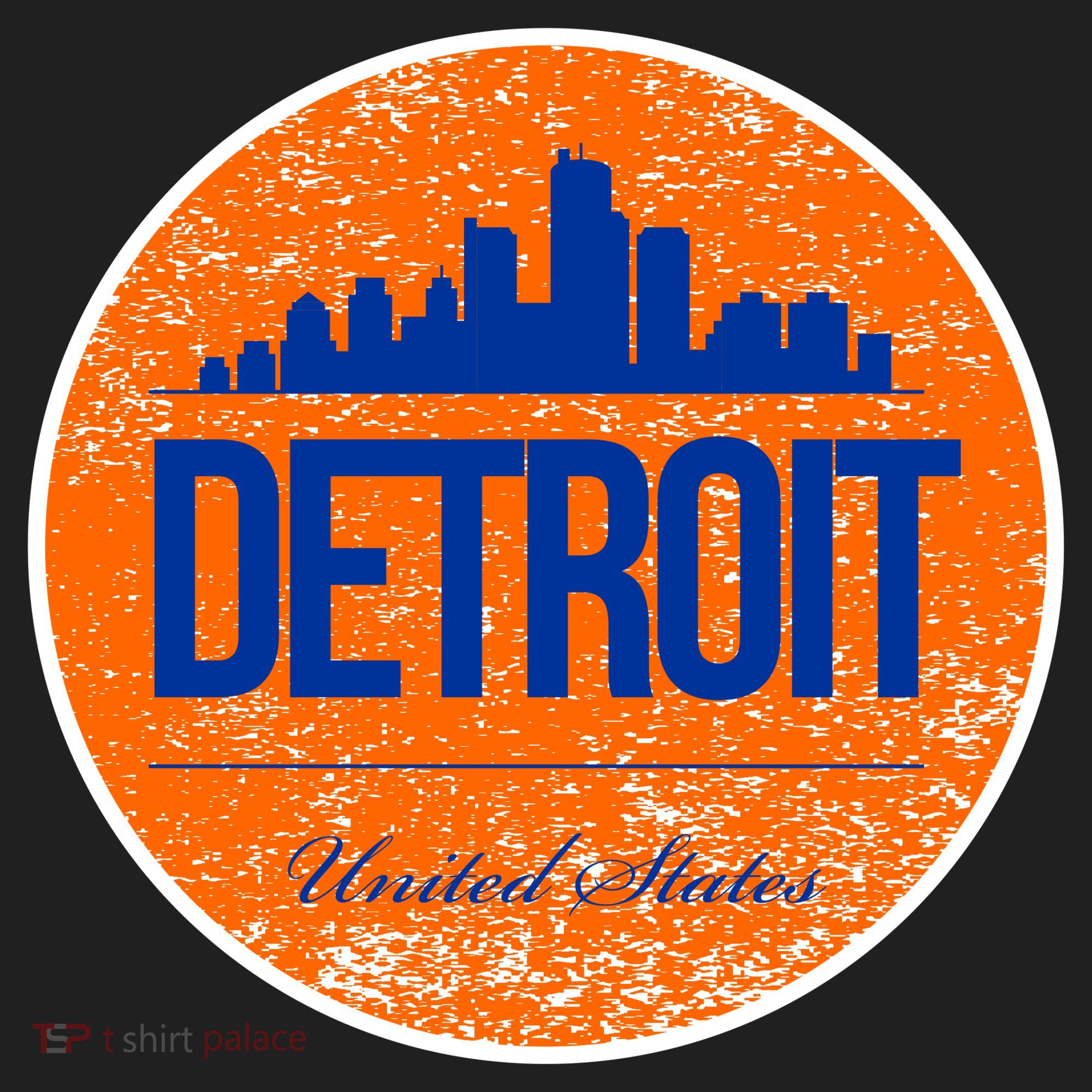 Retro Detroit Skyline Logo Tumbler