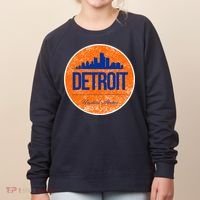 Retro Detroit Skyline Logo Women's Sweatshirt thumb 0
