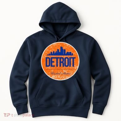 Retro Detroit Skyline Logo Hoodie