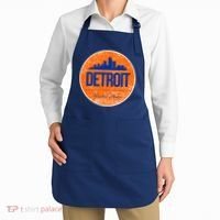 Retro Detroit Skyline Logo Apron thumb 2