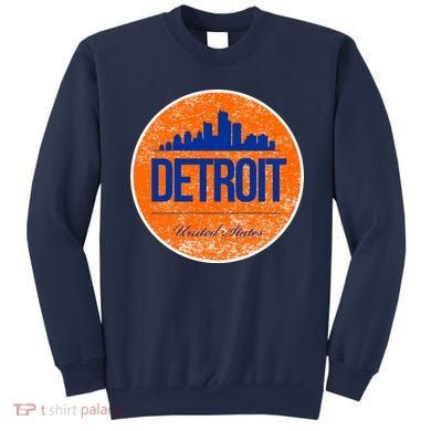 Retro Detroit Skyline Logo Sweatshirt