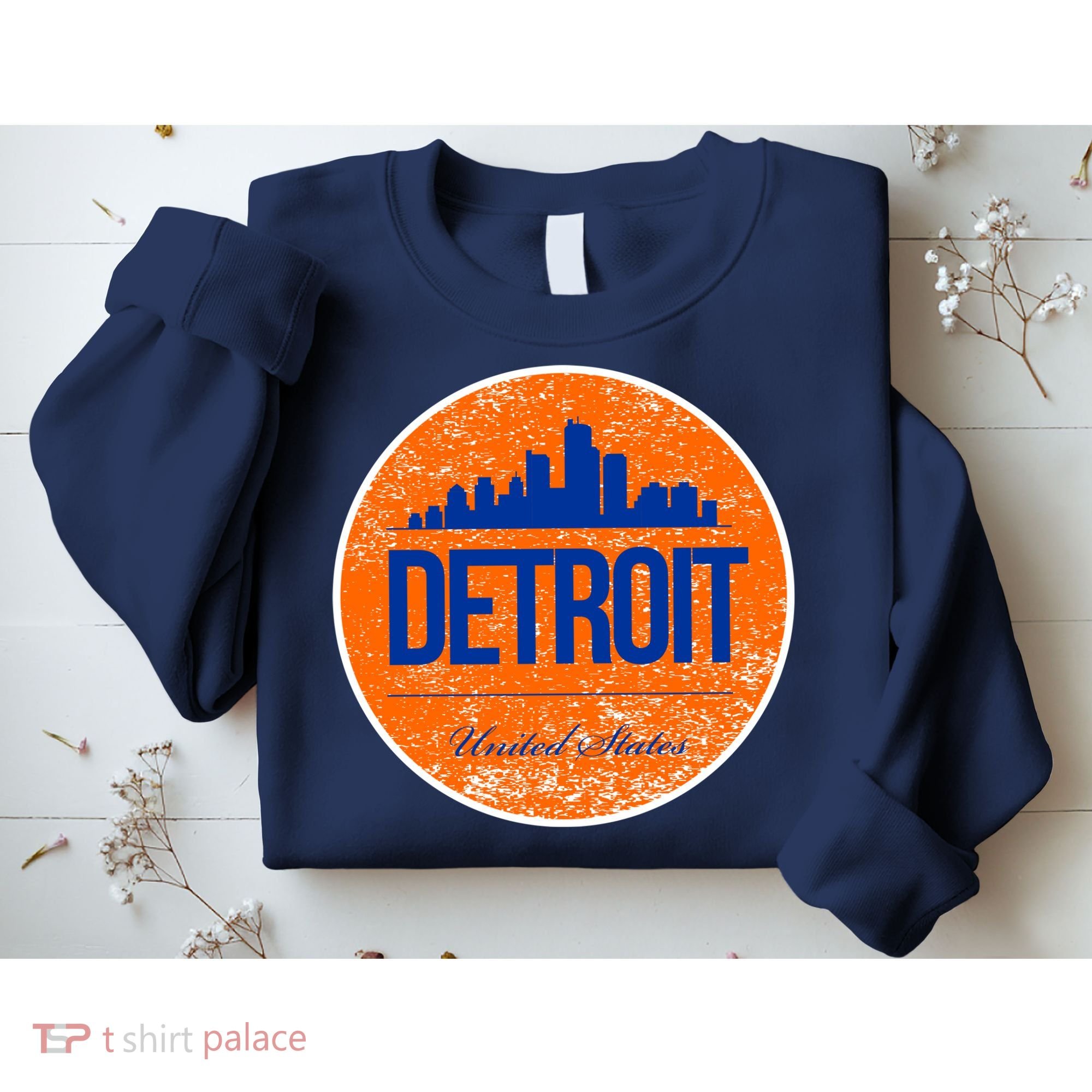 Retro Detroit Skyline Logo Sweatshirt