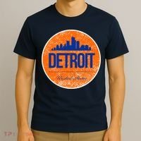 Retro Detroit Skyline Logo T-Shirt thumb 3