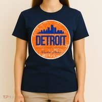Retro Detroit Skyline Logo T-Shirt thumb 4